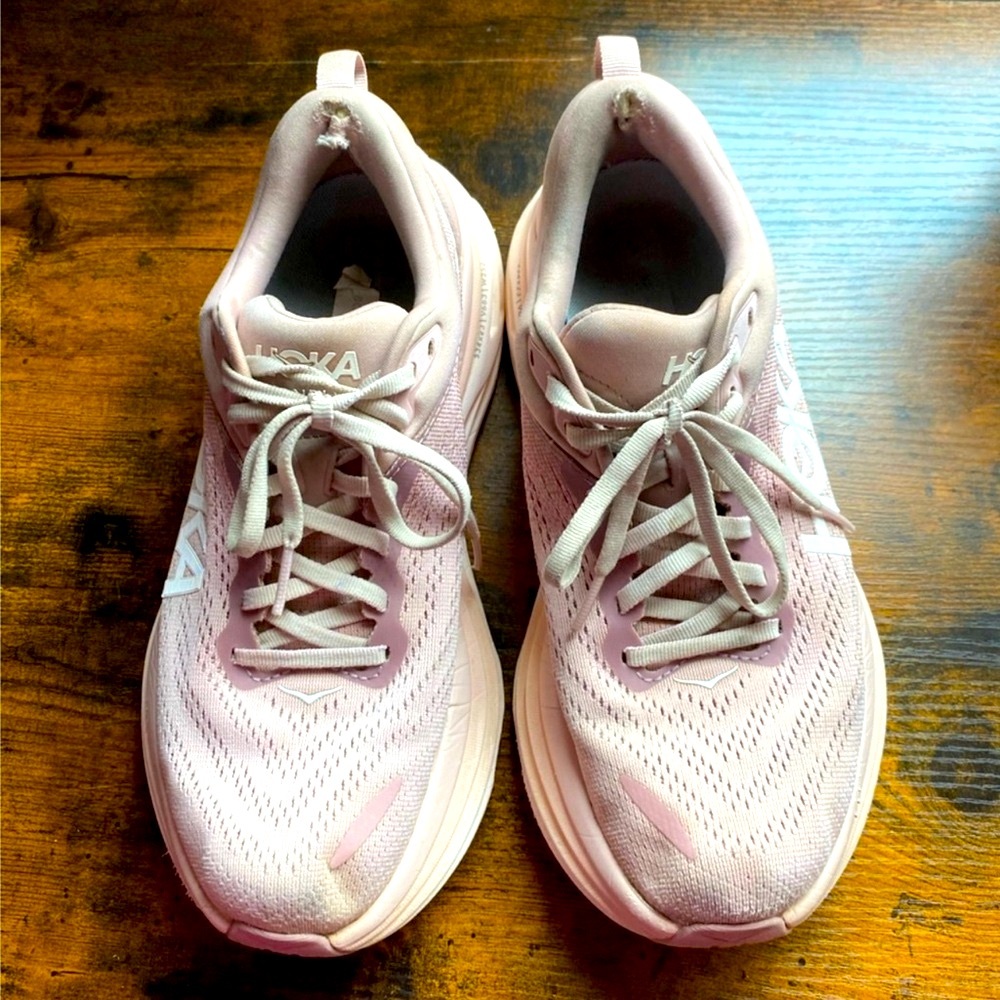 Hoka Bondi 8 Mauve Running Shoes Women's Size 8.5